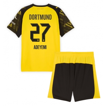 Billige Fotballdrakt Borussia Dortmund Karim Adeyemi #27 Replika Hjemmedraktsett Barn 2025-26 Kortermet (med bukser)